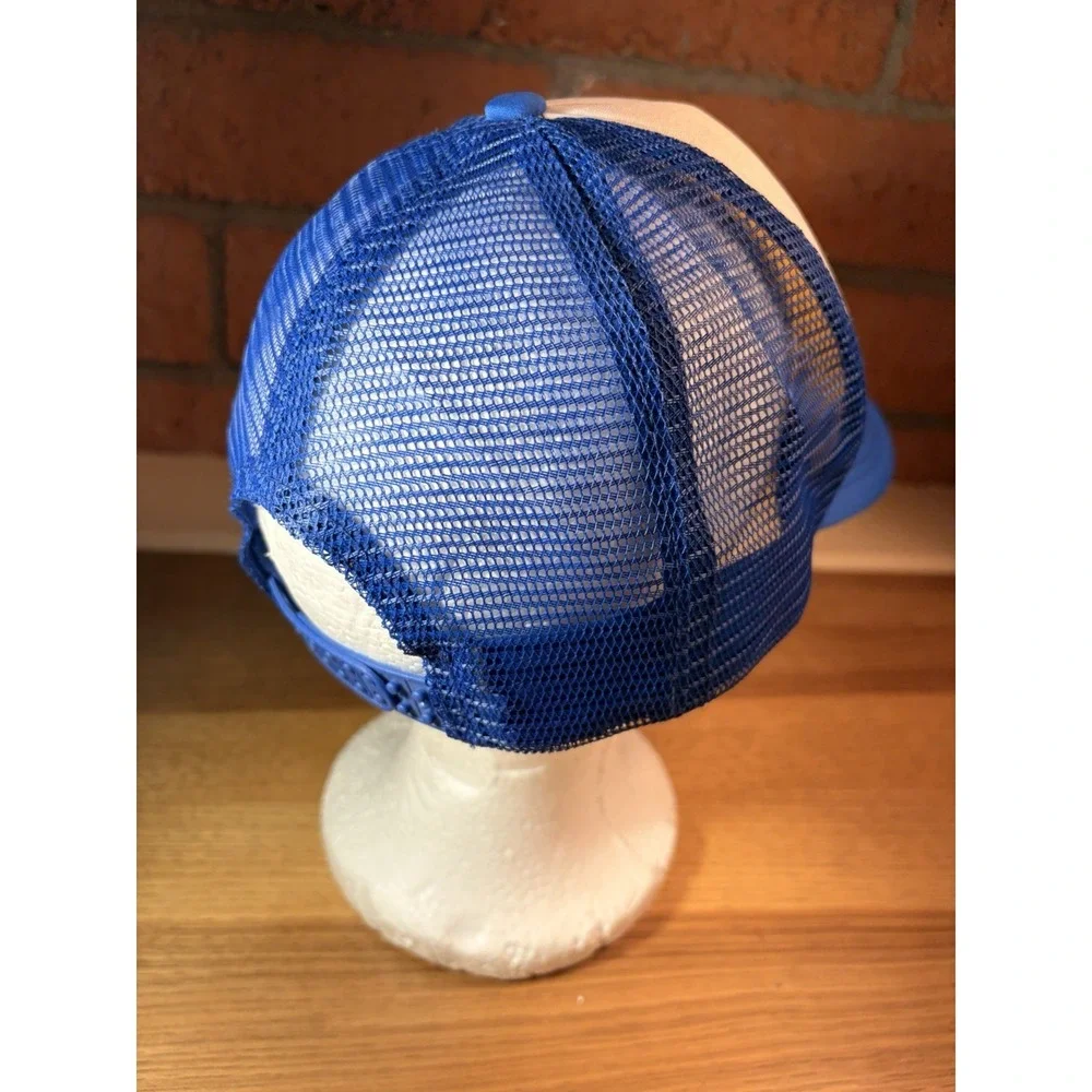 Vintage Blockbuster Video Hat Trucker Cap 80s Mesh Snap Back Royal Blue Oregon